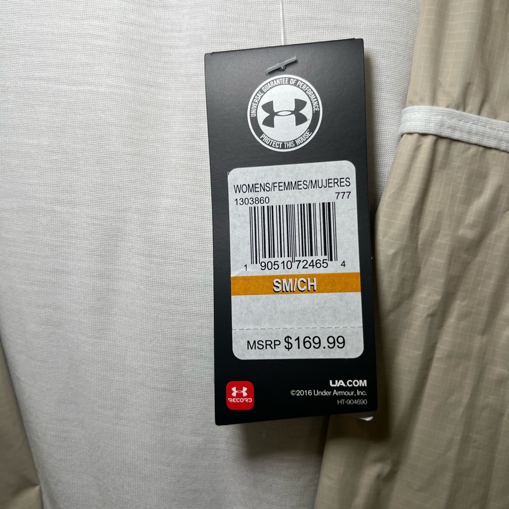 Under Armour Metallic Gold Hooded Windbreaker Jacket Size Small NWT - Picture 13 of 15